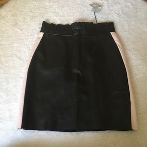 Faux leather pencil skirt